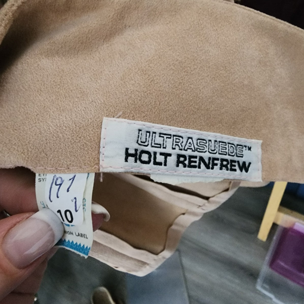 Vintage Holt Renfrew Cream Ultra Suede Blazer Size 10