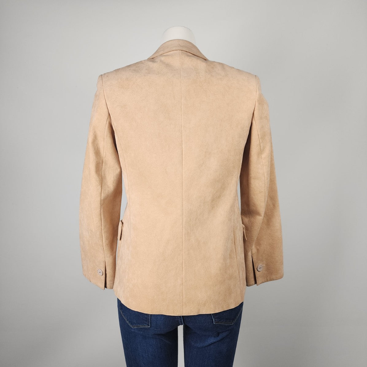 Vintage Holt Renfrew Cream Ultra Suede Blazer Size 10