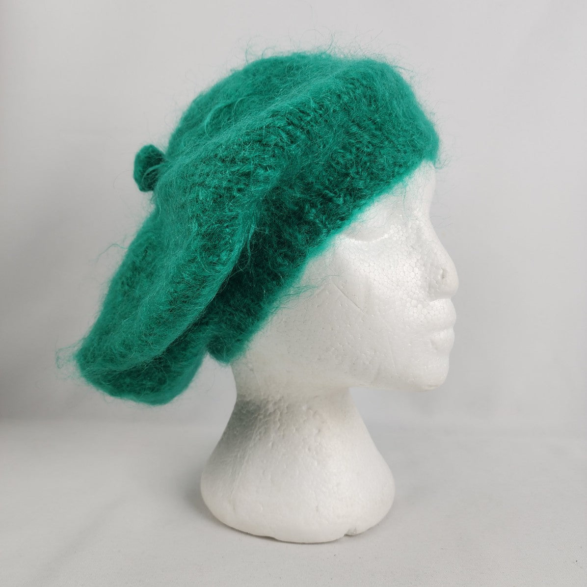 Green Handknit Tam Hat & Scarf
