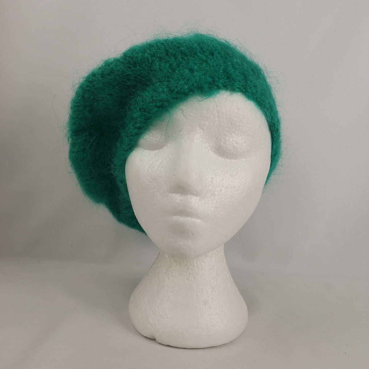 Green Handknit Tam Hat & Scarf