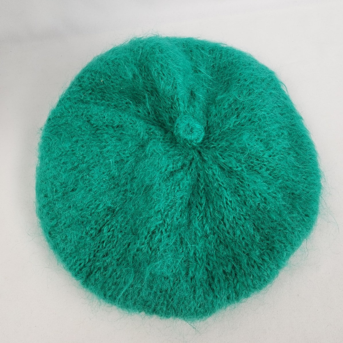 Green Handknit Tam Hat & Scarf