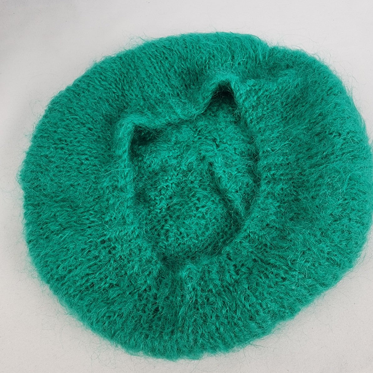 Green Handknit Tam Hat & Scarf