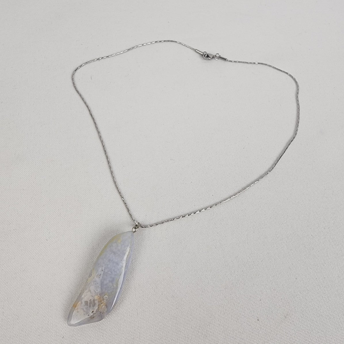 Natural Stone Stainless Steel Chain Necklace