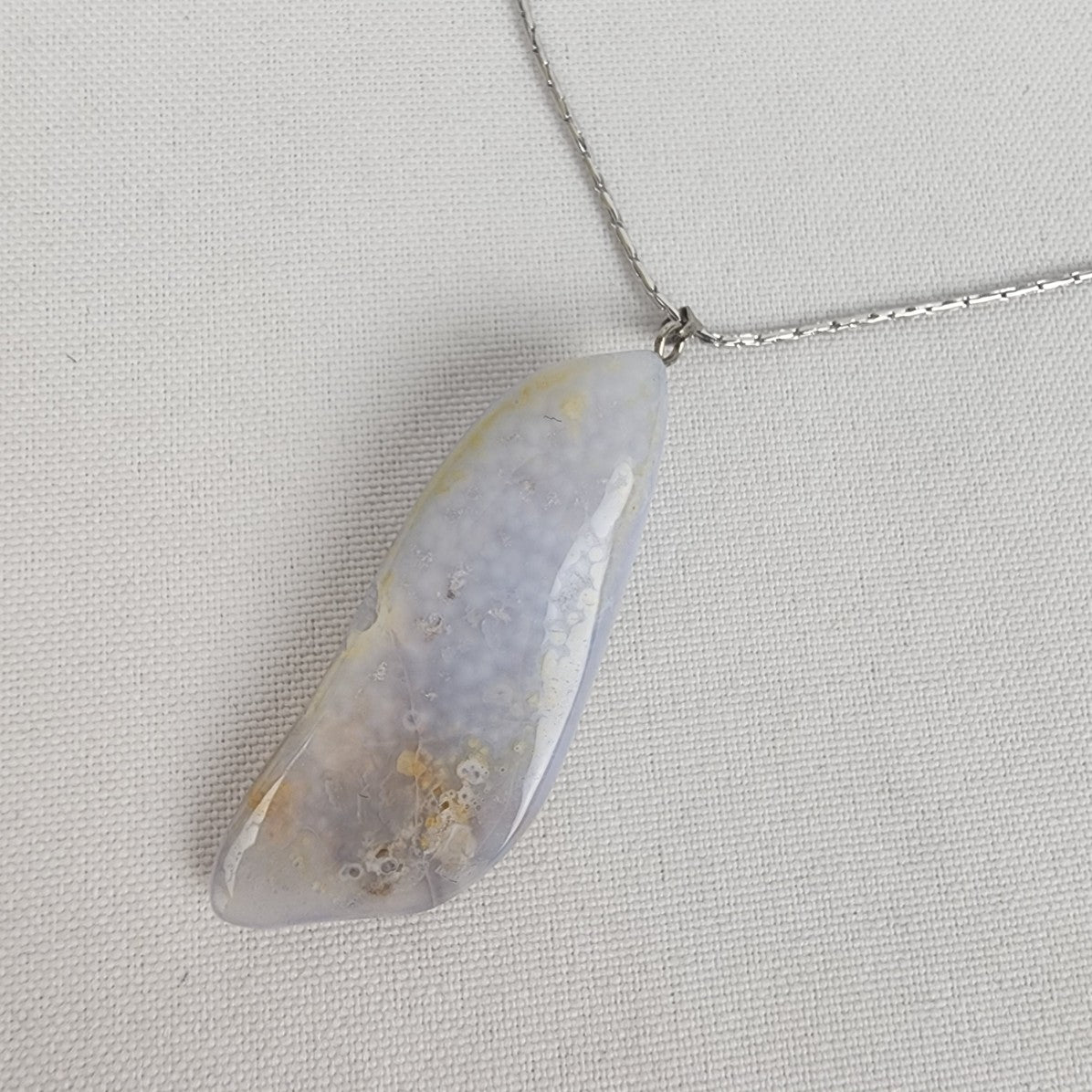 Natural Stone Stainless Steel Chain Necklace