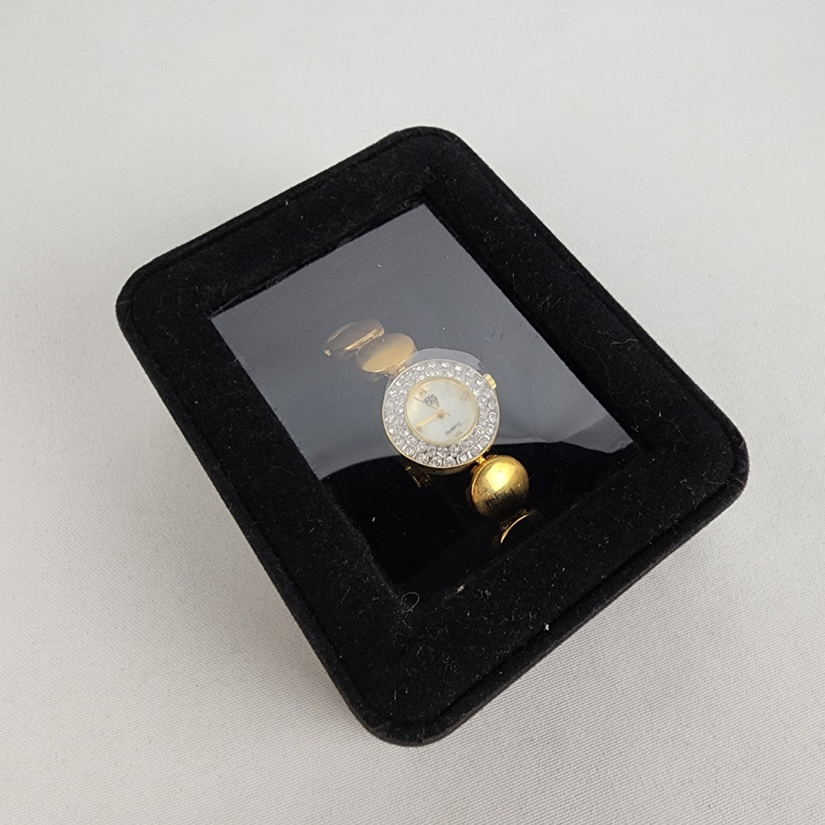 Elizabeth Taylor Gold Tone Crystal Rhinestone Watch