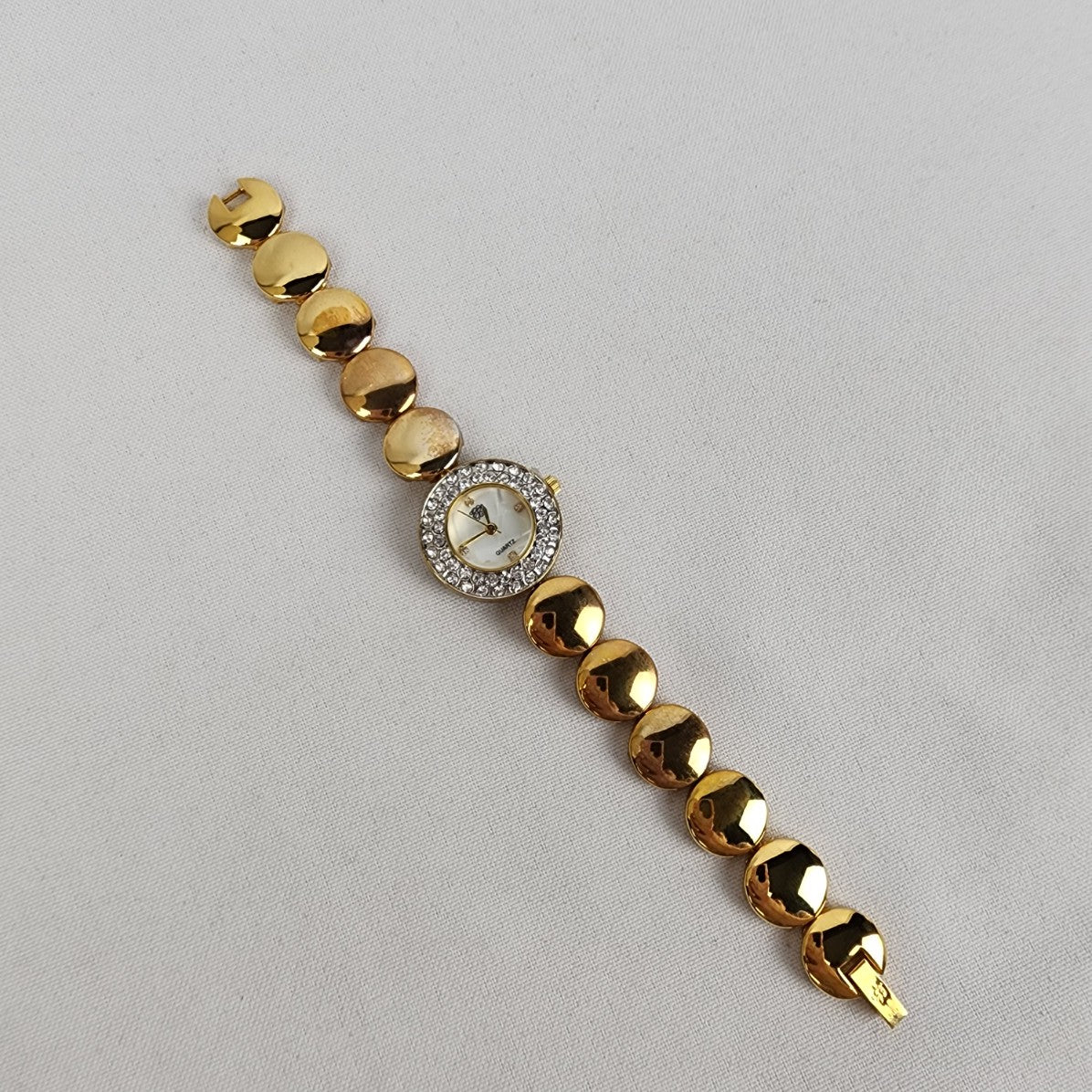 Elizabeth Taylor Gold Tone Crystal Rhinestone Watch