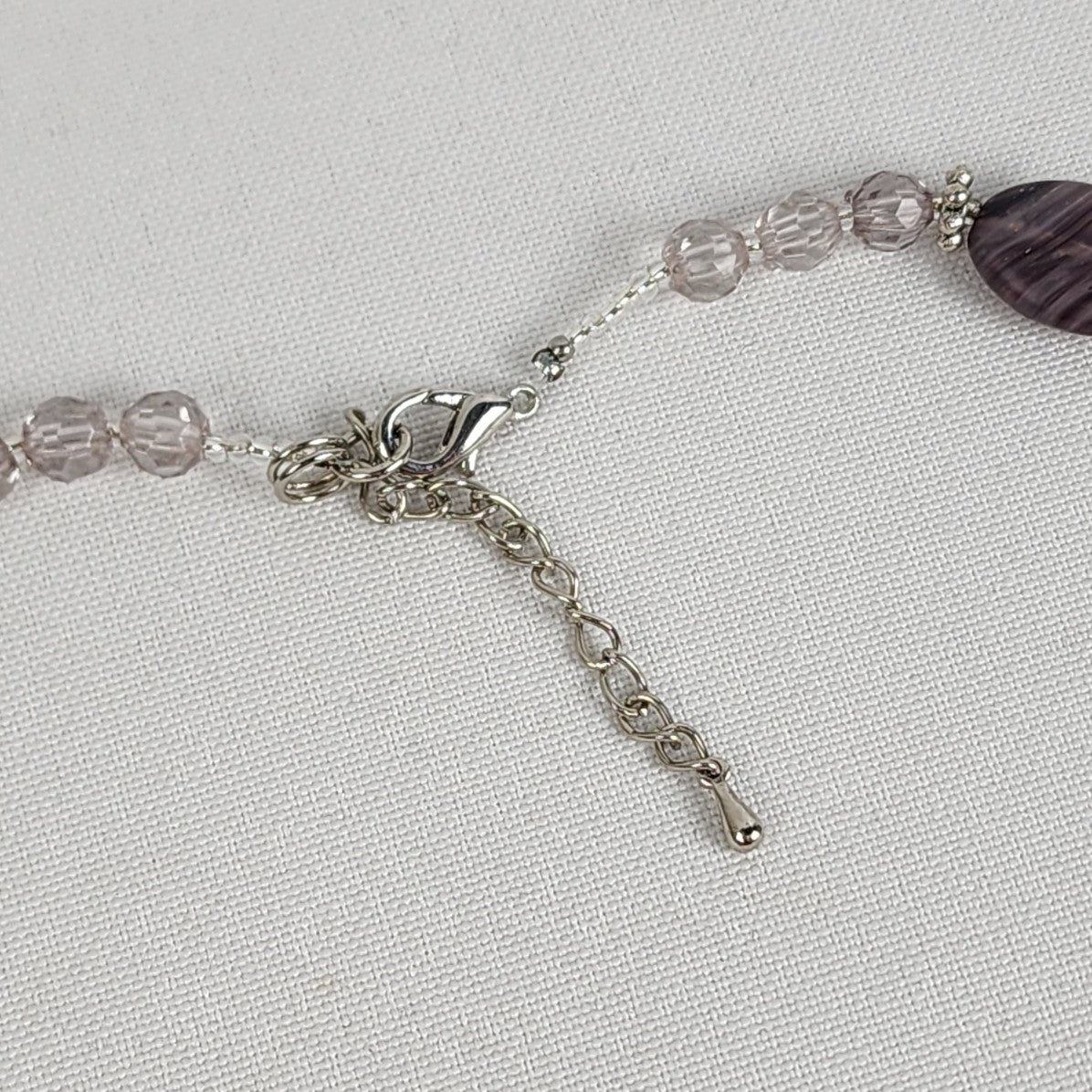Purple Glass Beaded Necklace