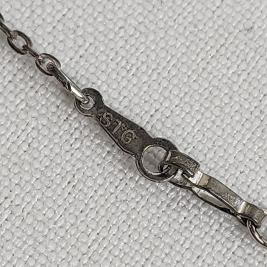 Vintage Bond Boyd Sterling Silver Delicate Chain Necklace