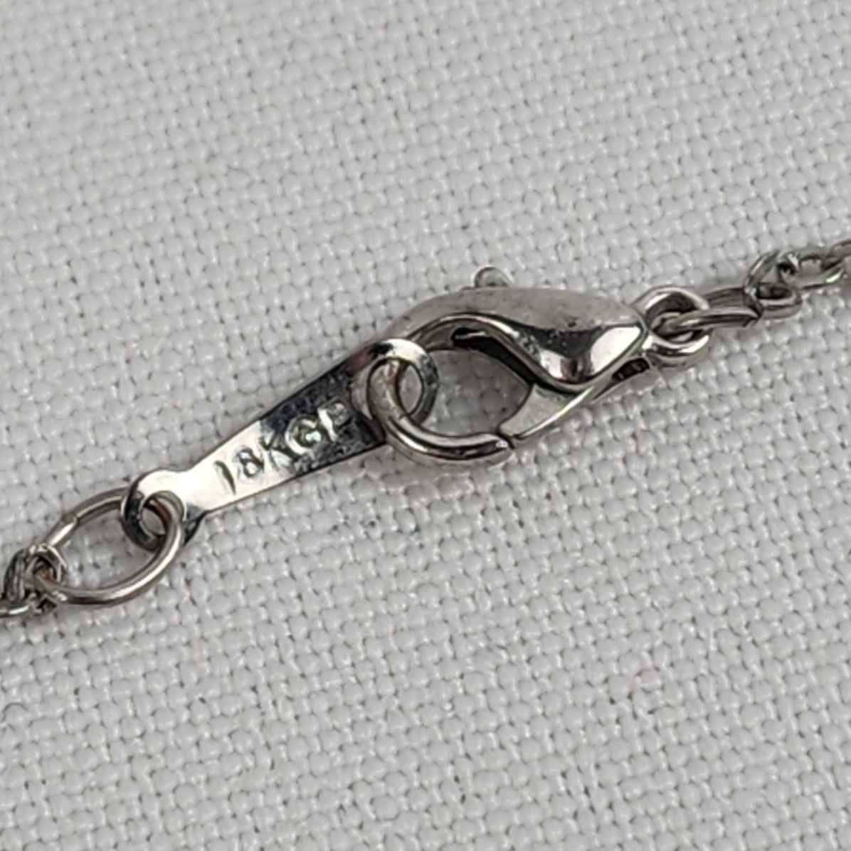 18KGP Silver Rhinestone Infinity Pendant Necklace