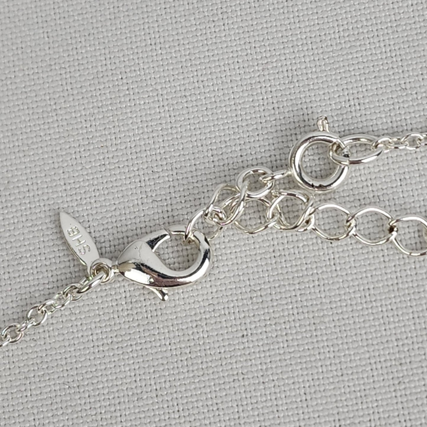 SHB Silver Tone Blue Stone Necklace