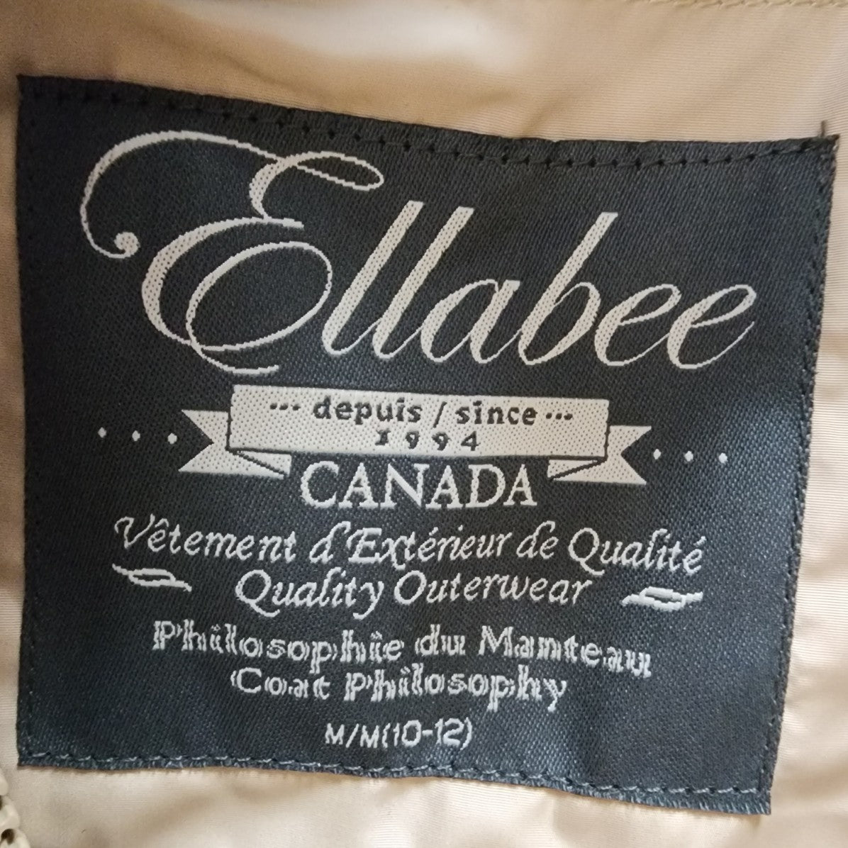 Ellabee Cream Fur Trim Puffer Winter Coat Size M