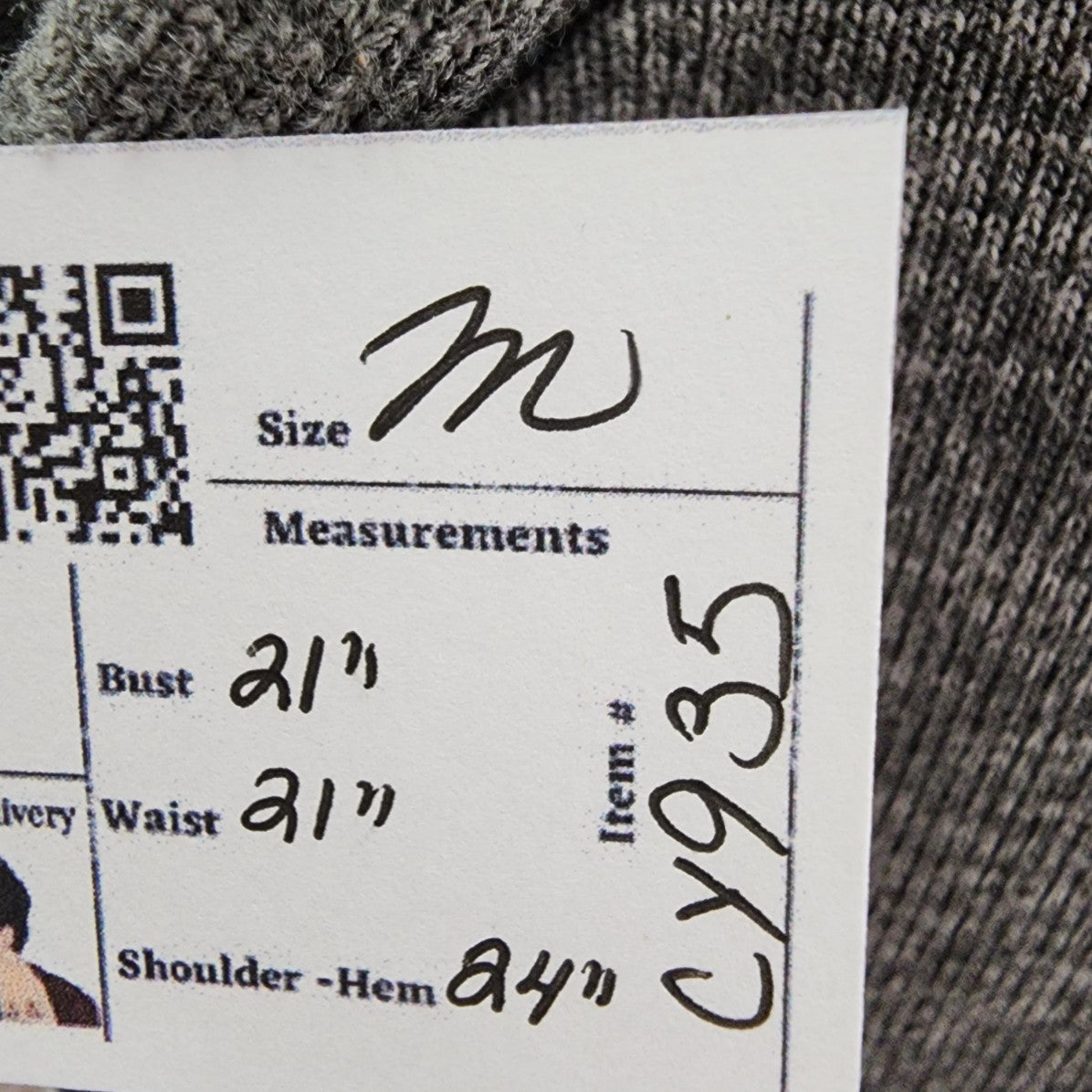 Dex Grey Knit Pearl Detail Hoodie Sweater Size M