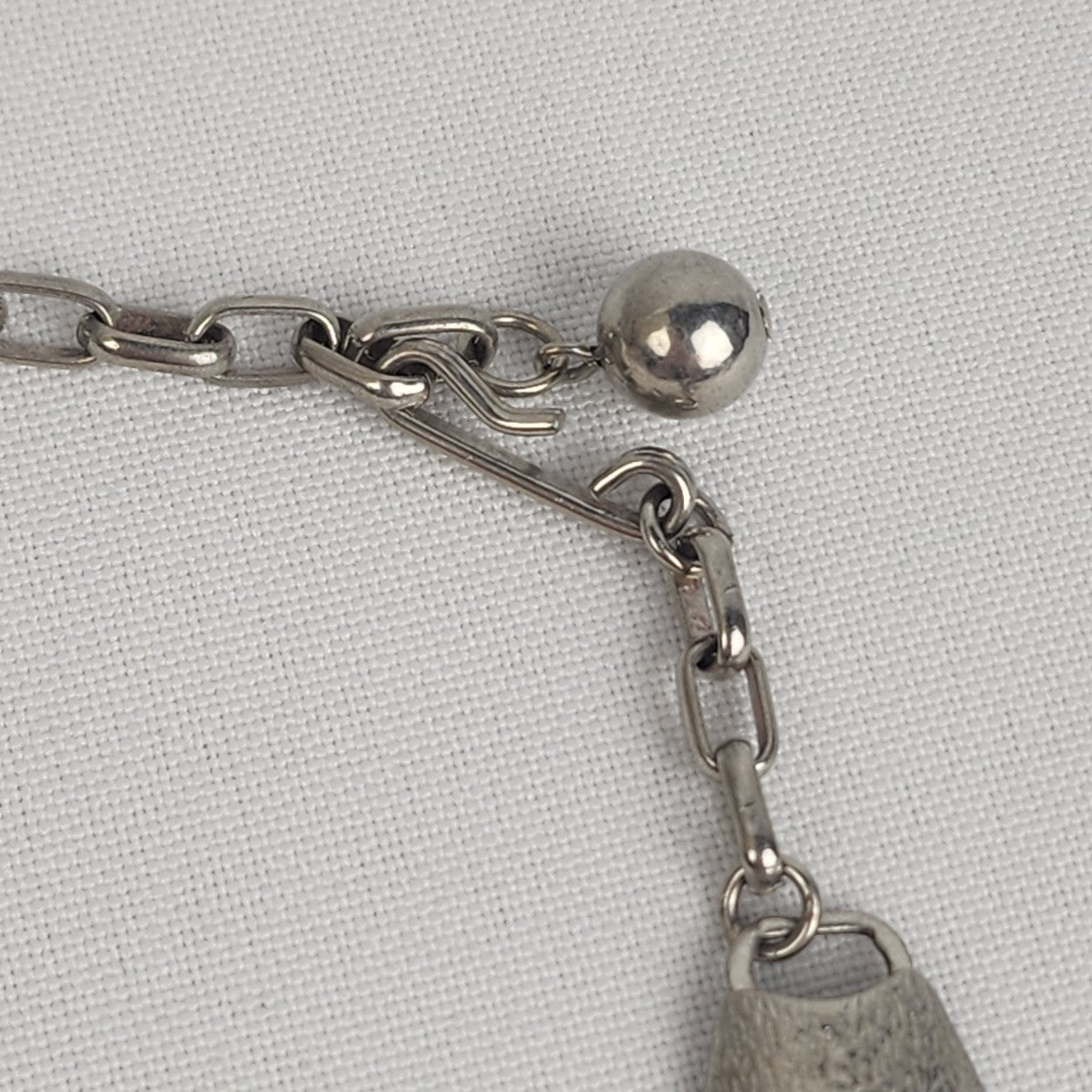 Vintage Silver Tone Layered Chain Collar Necklace