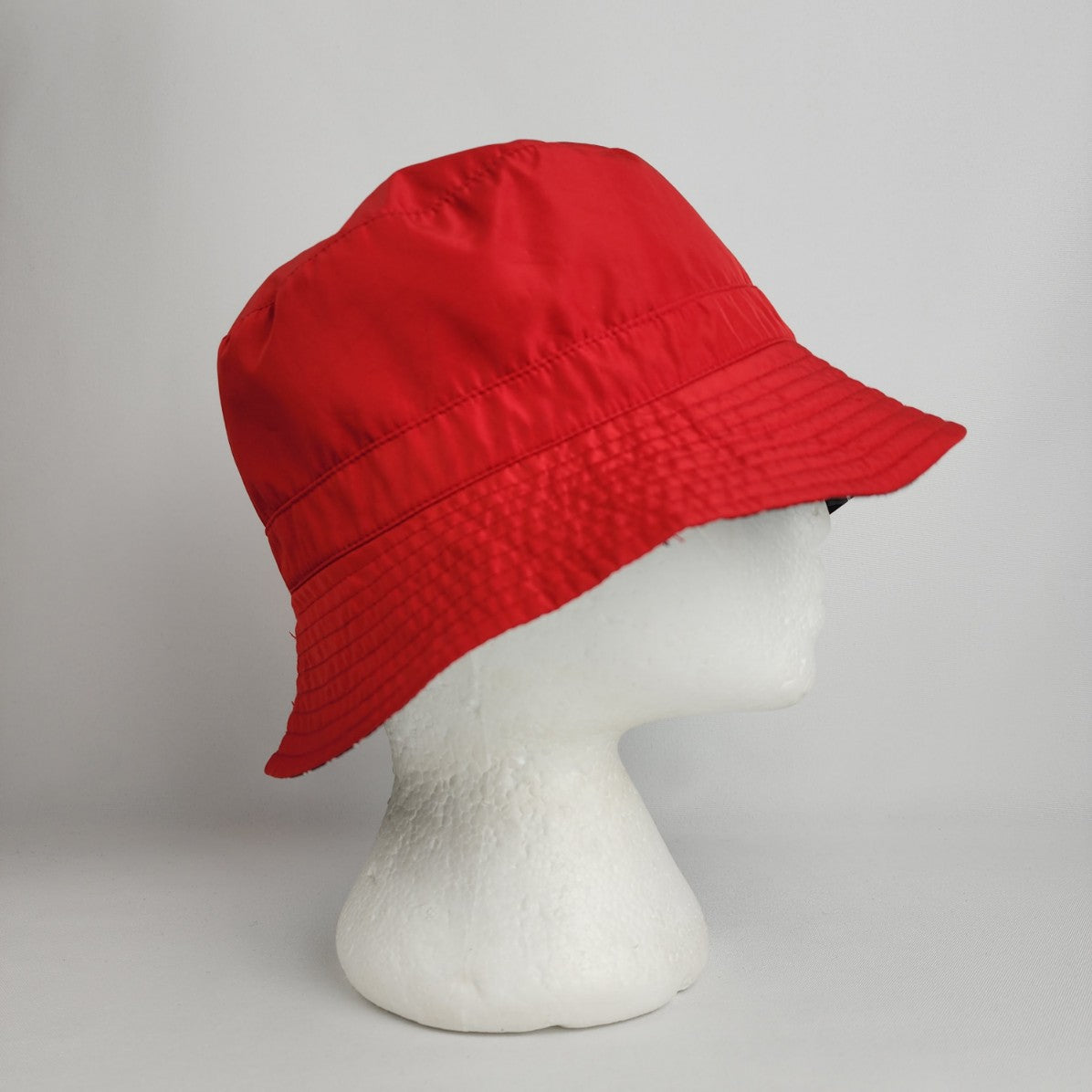 Red & Black Plaid Reversible Hat With Pocket