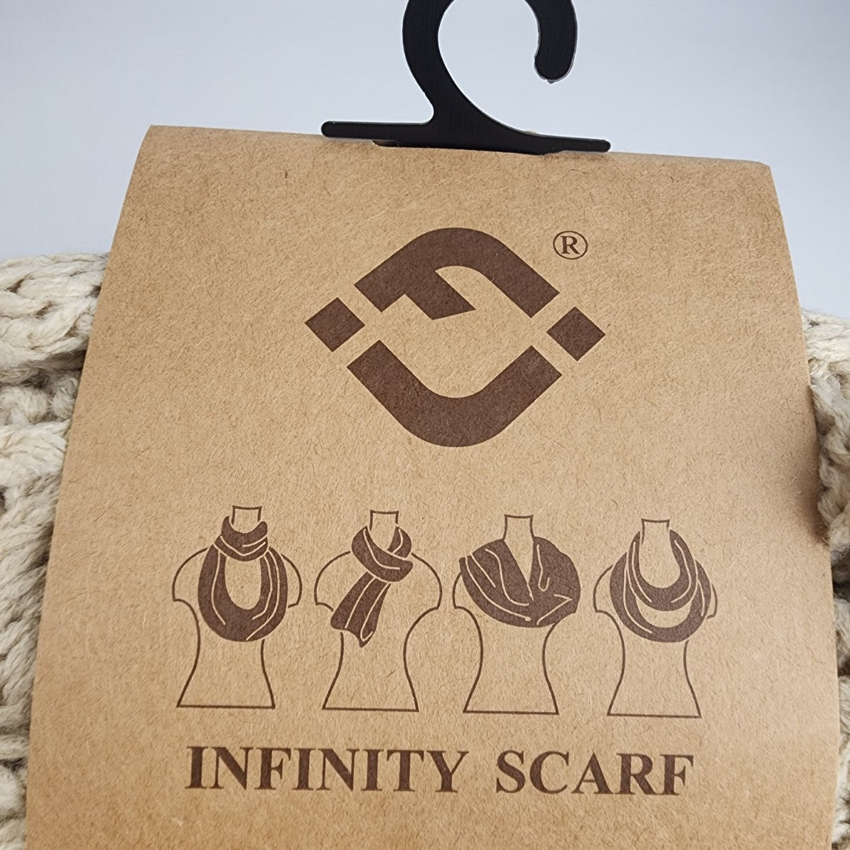 C.C Cream Knit Circle Scarf