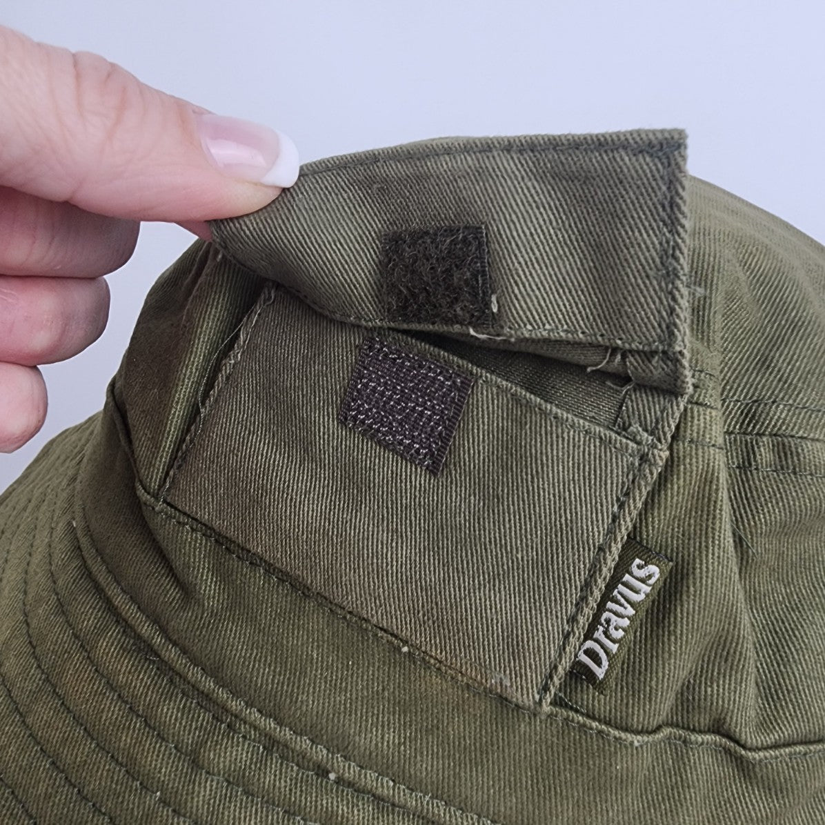Davus Green Cotton Bucket Hat