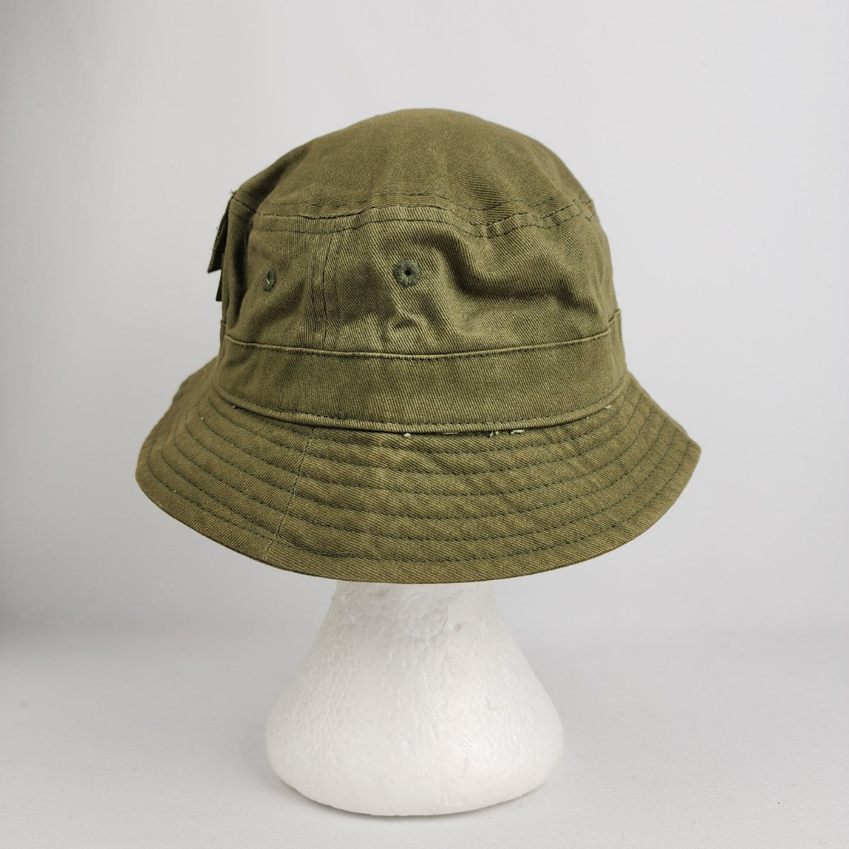 Davus Green Cotton Bucket Hat