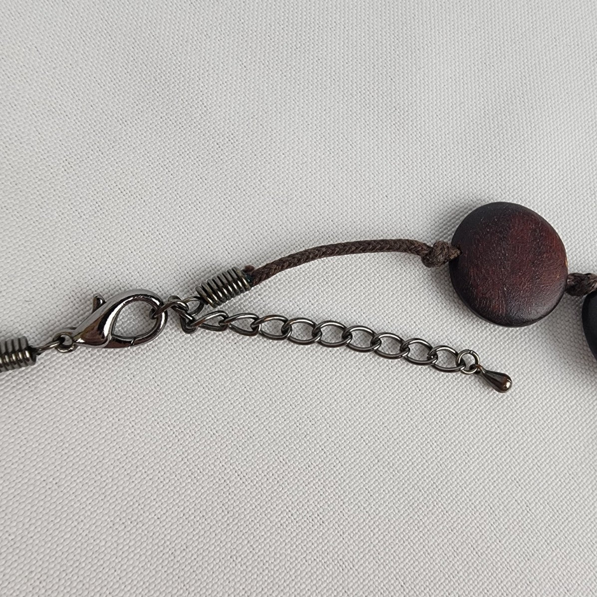 Brown Wood Disc Necklace