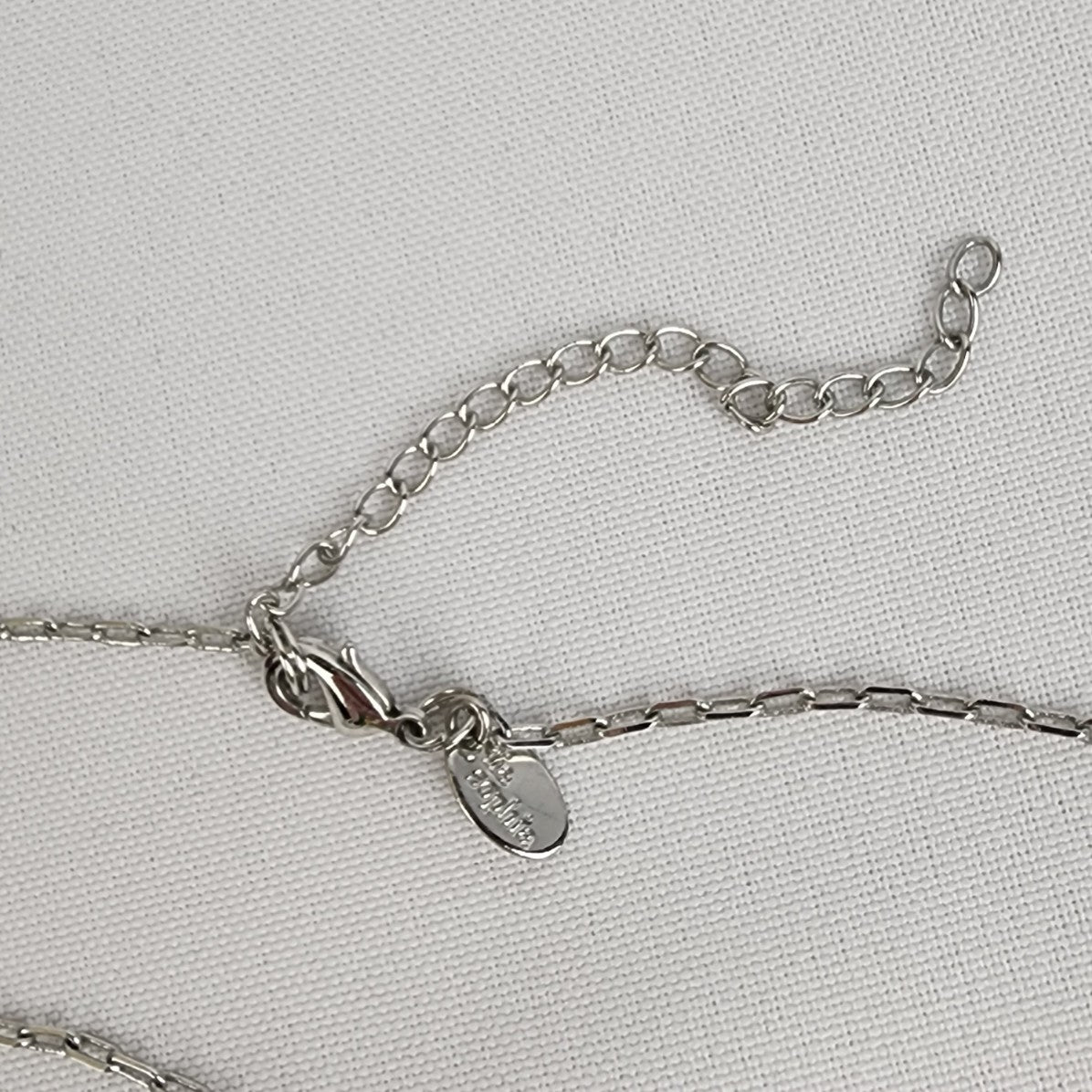 Lia Sophia Green Glass & AB Crystal Bead Chain Long Necklace