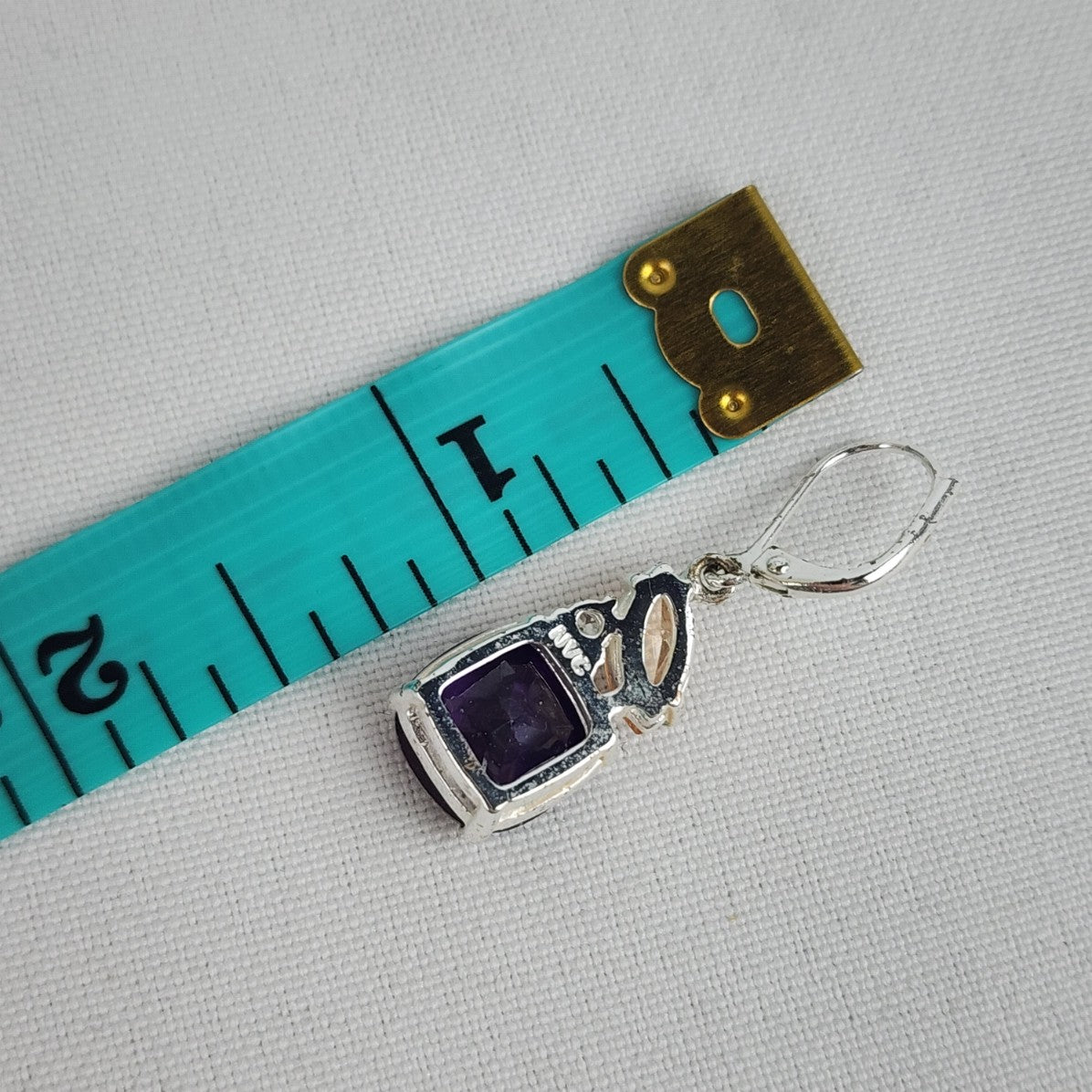 Avon Dare to Dazzle Purple & Orange Crystal Earrings