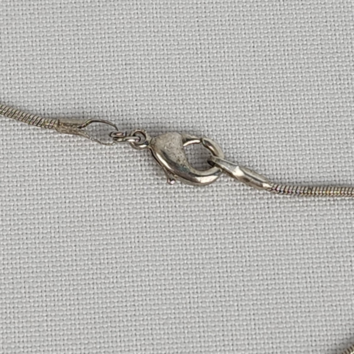 Vintage Tibetan Ancient Mantra Sterling Pendant Chain Necklace