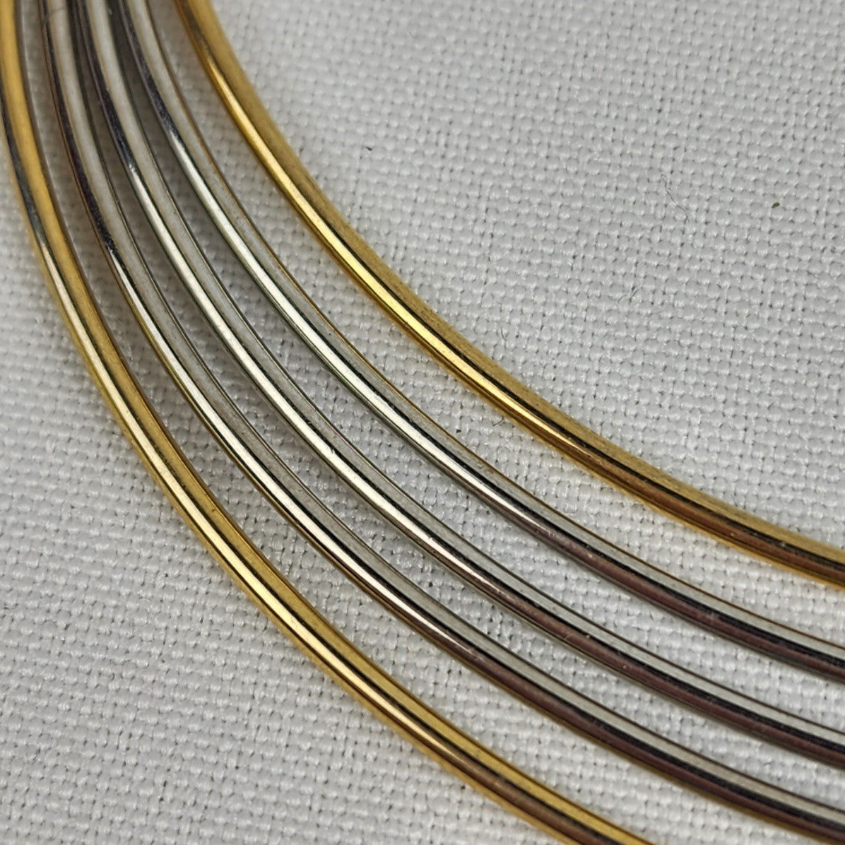Vintage Multi Tone Layered Collar Necklace