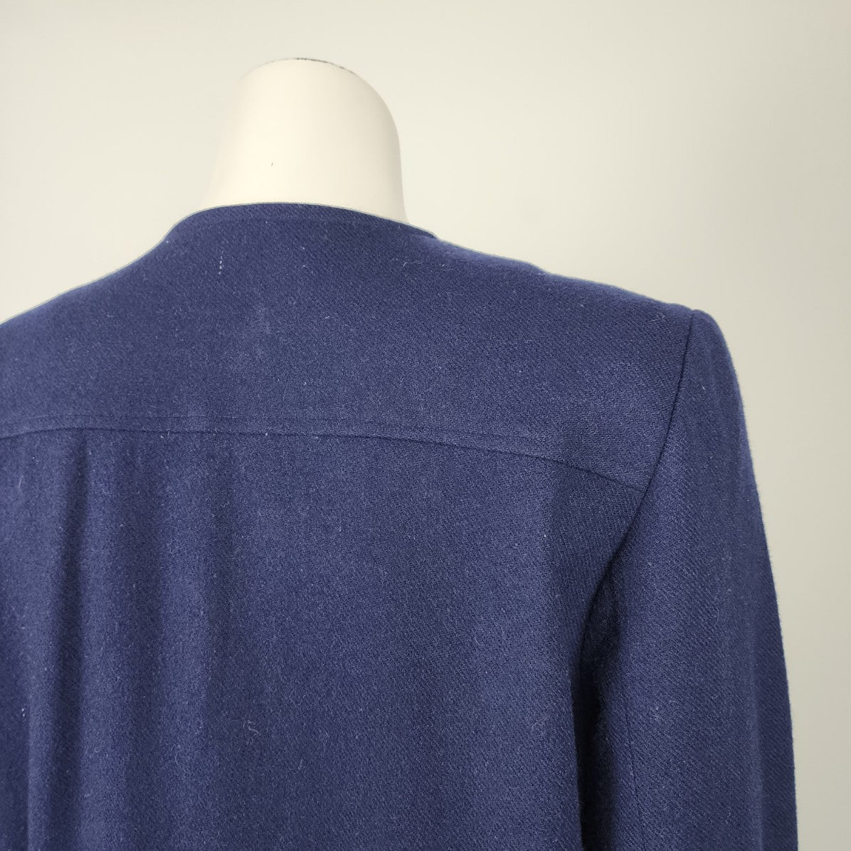 Vintage Mary Francis Navy Wool Button Up Jacket Blazer Size 6