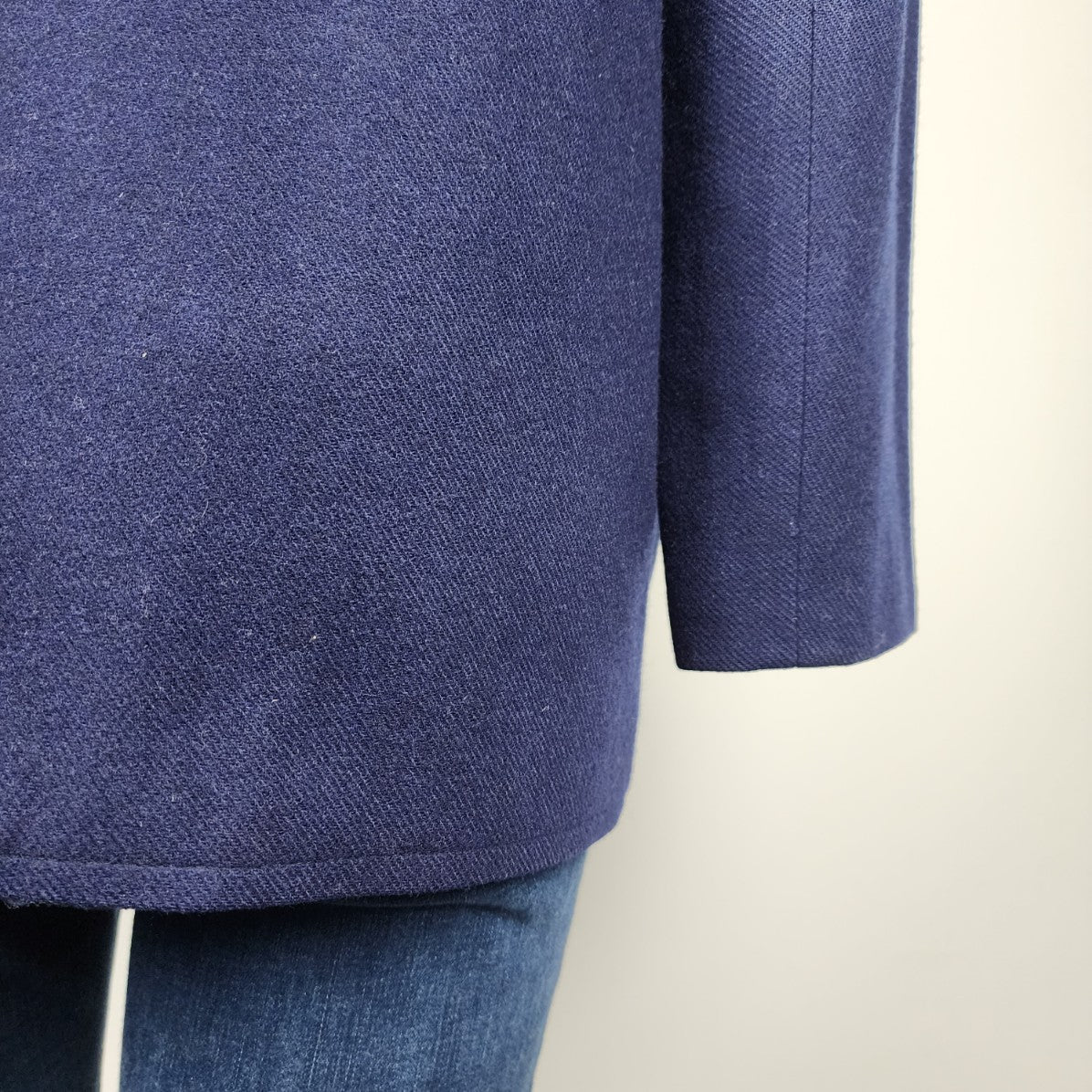 Vintage Mary Francis Navy Wool Button Up Jacket Blazer Size 6