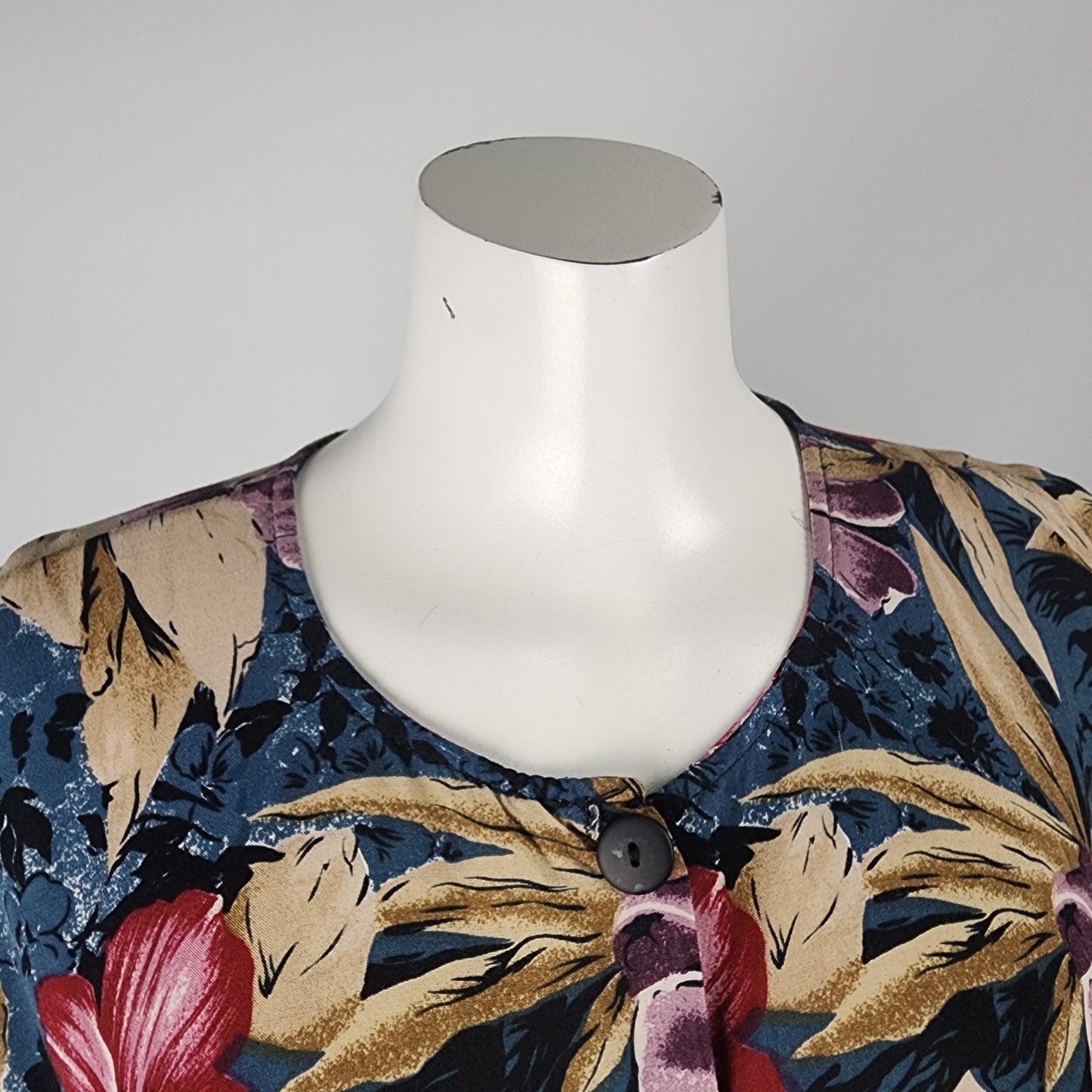 Vintage Young Scene Floral Button Up Blouse Size M