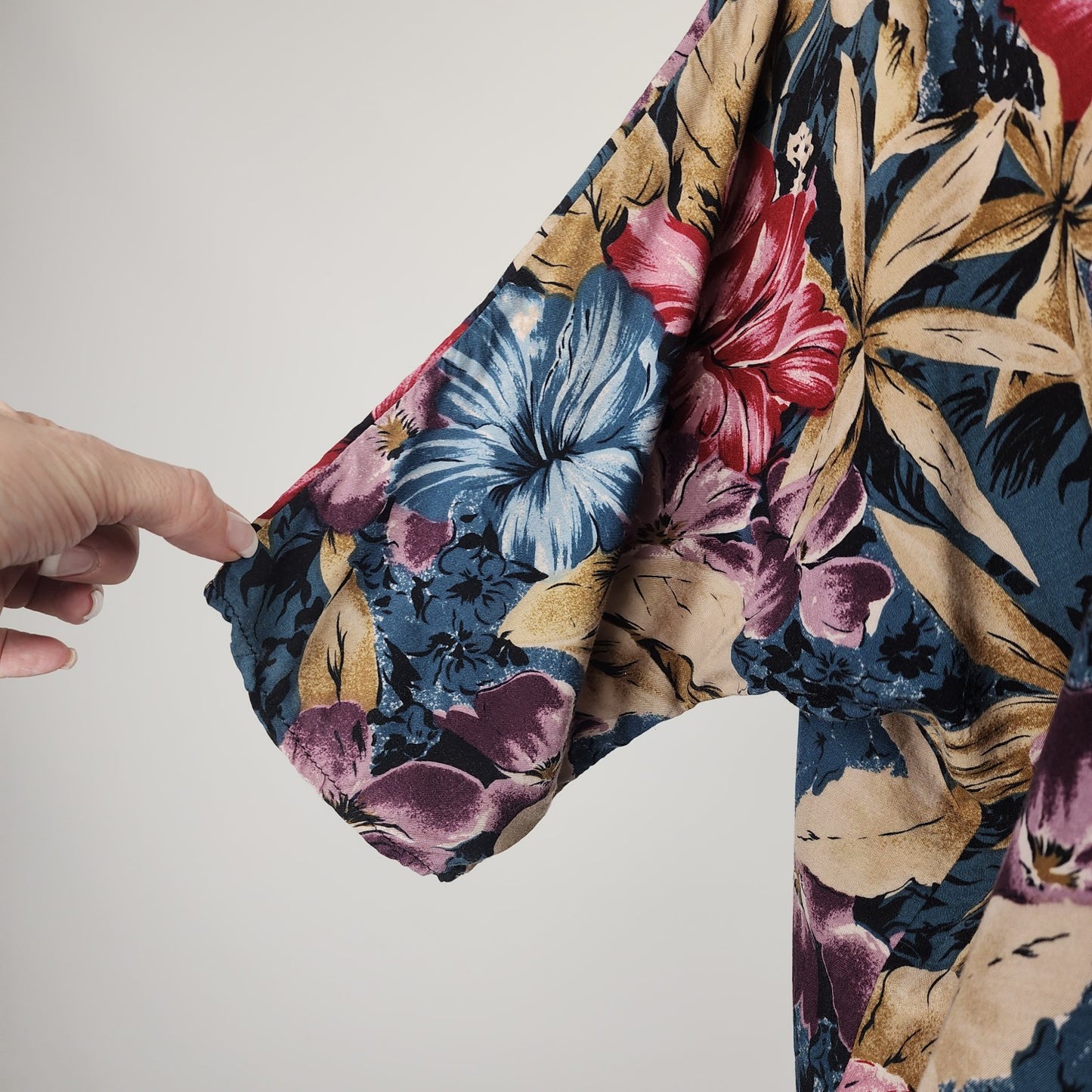 Vintage Young Scene Floral Button Up Blouse Size M