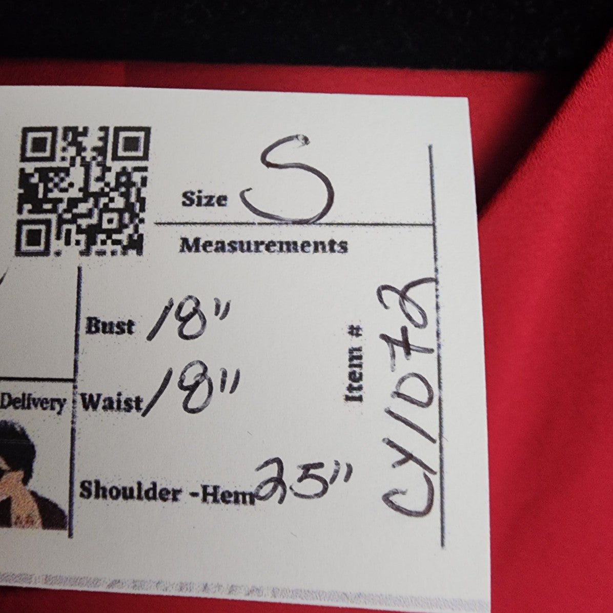 Alfred Sung Red V-Neck Blouse Size S