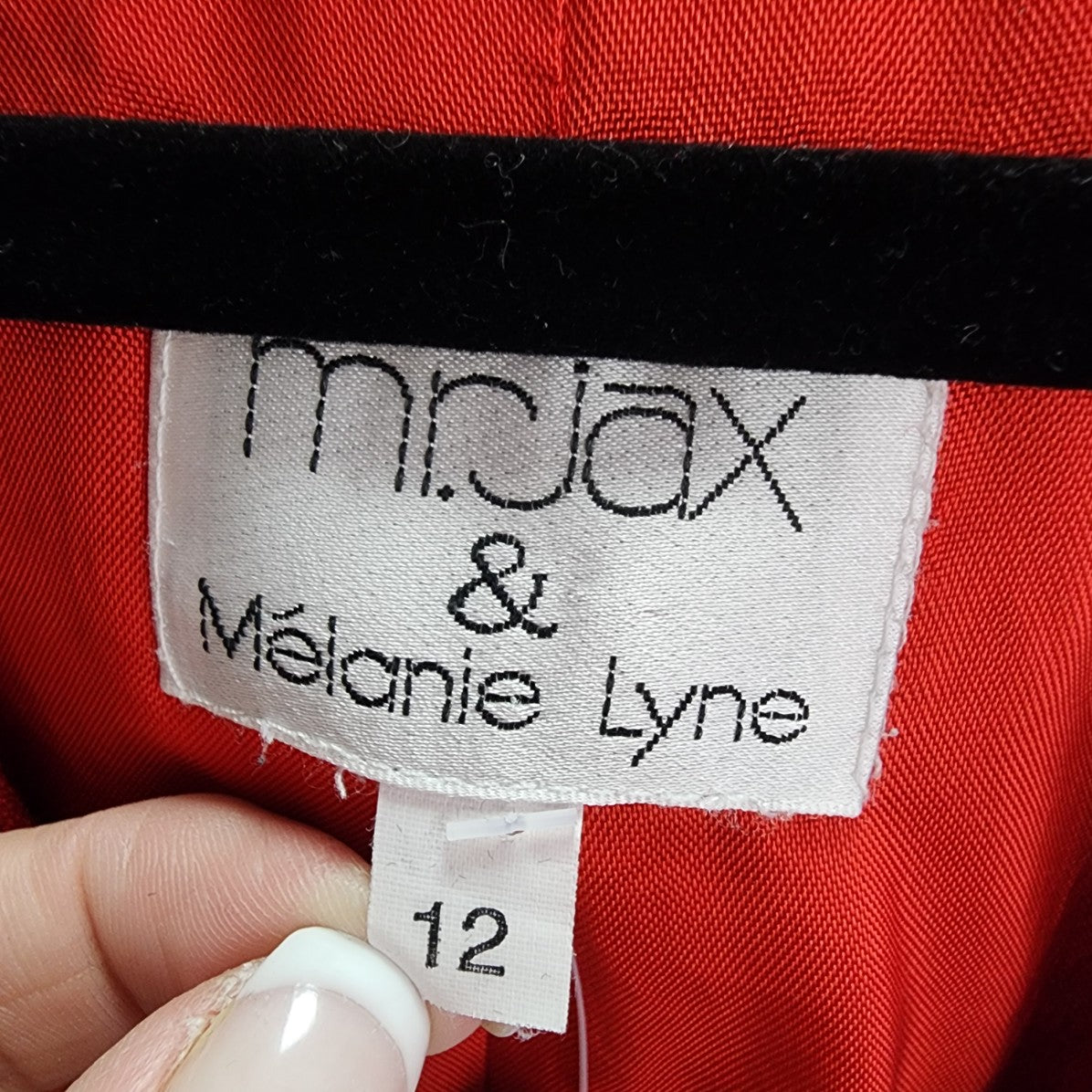 Vintage Mr. Max & Melanie Lyne Red Wool Blazer Size 12