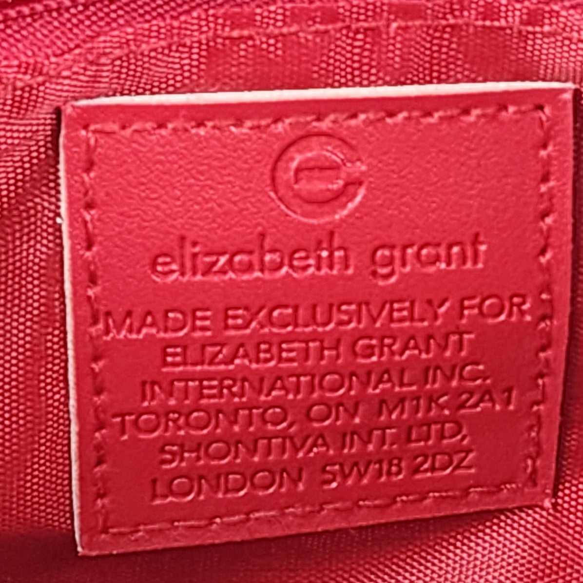 Elizabeth Grant Cream Vegan Leather Shoulder Purse