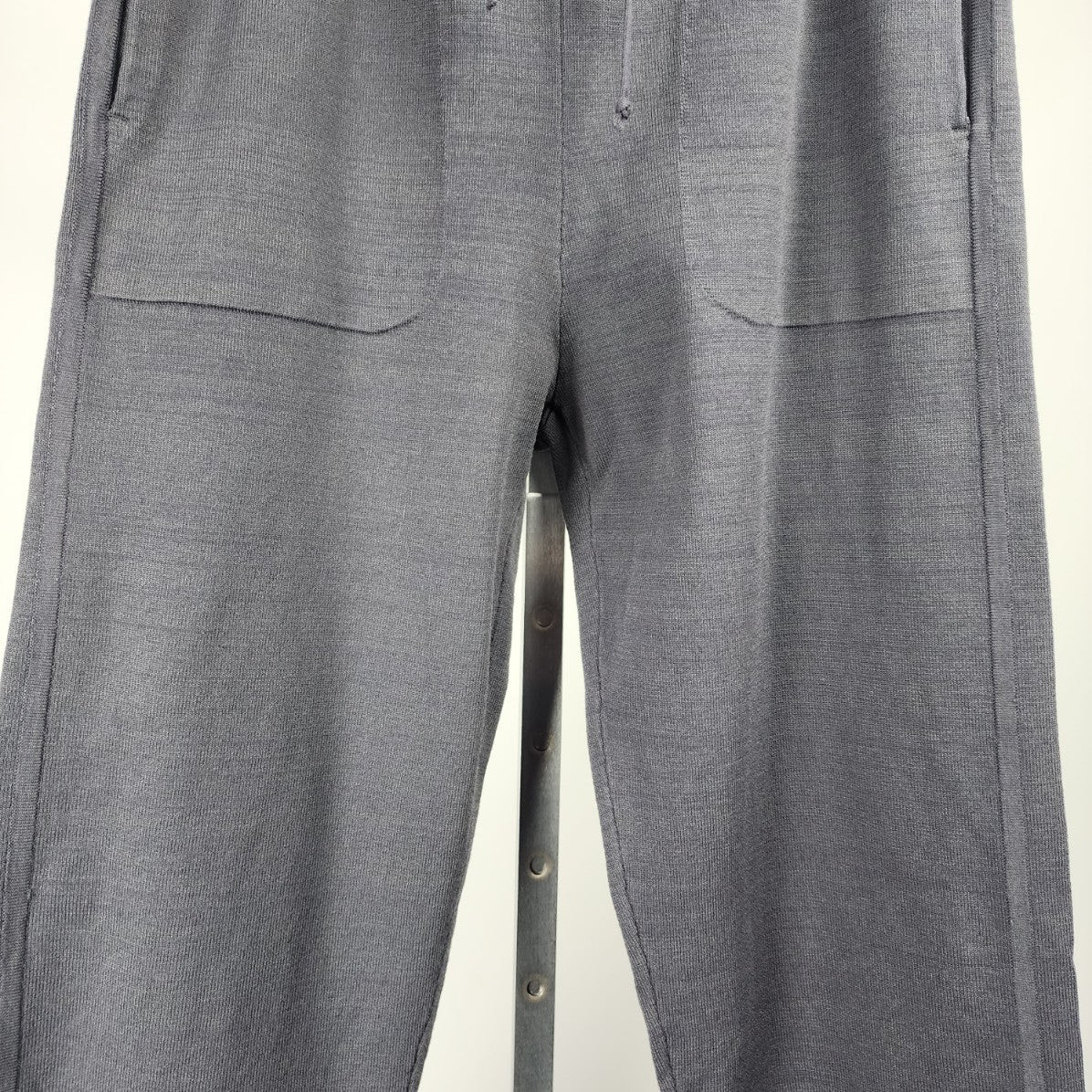 Babaton Grey Knit Cotton Jogger Pants Size L