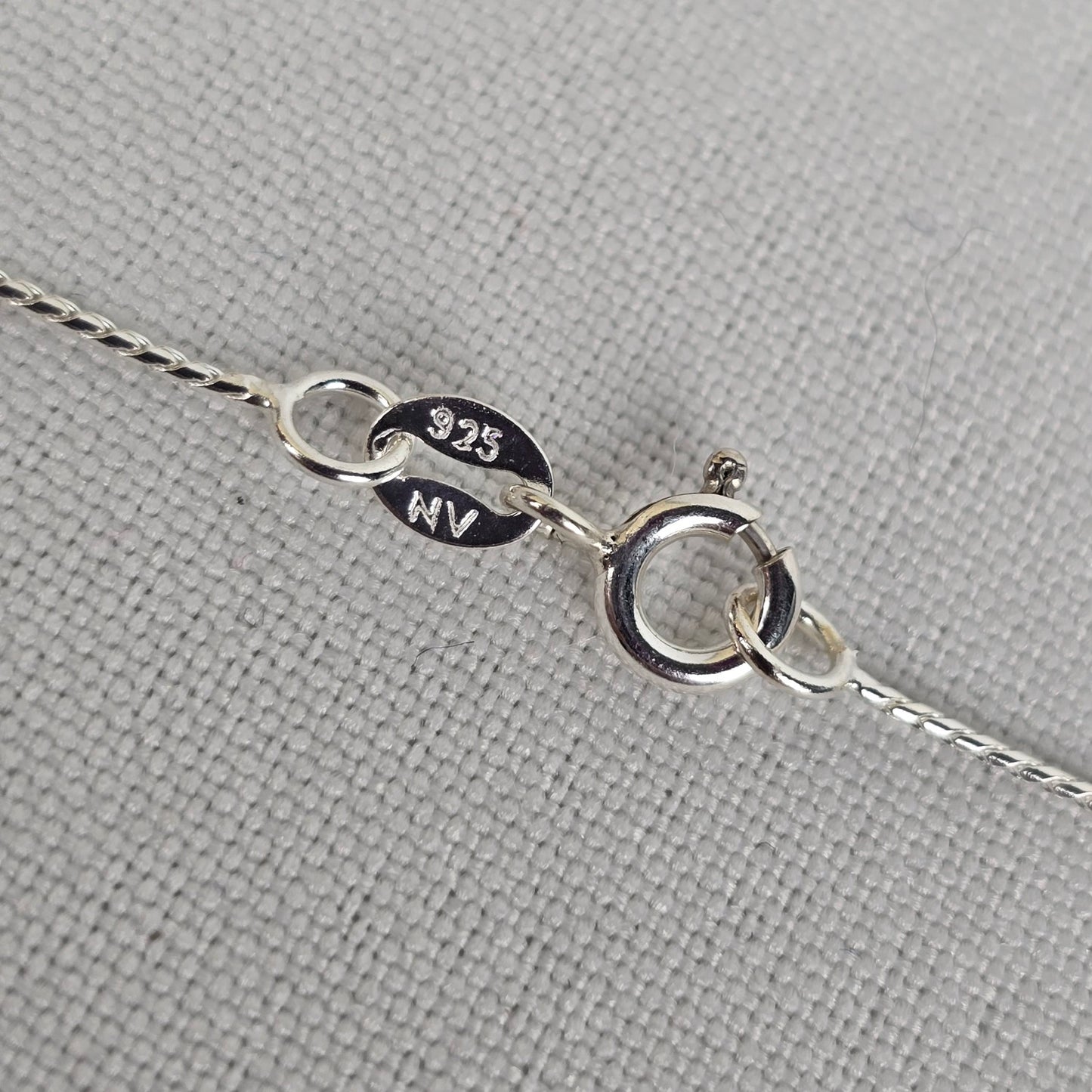 NV Sterling Silver 925 Amethyst Cubic Zircon Pendant Chain Necklace