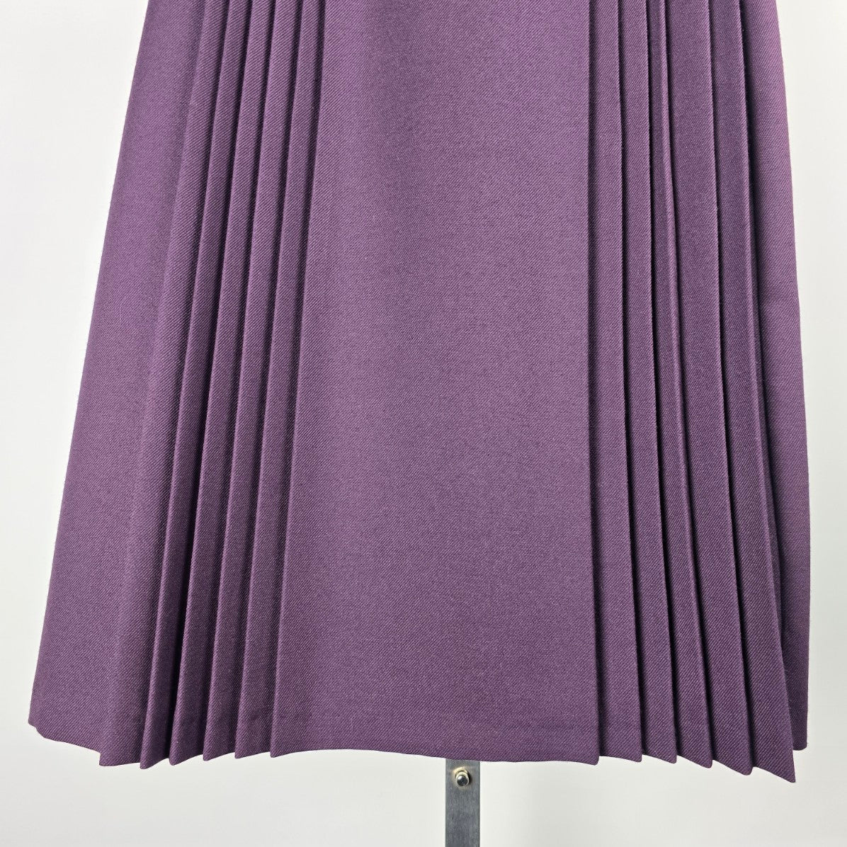 Vintage Koala Wear Purple Wool Pleated Midi Skirt Size 5/6