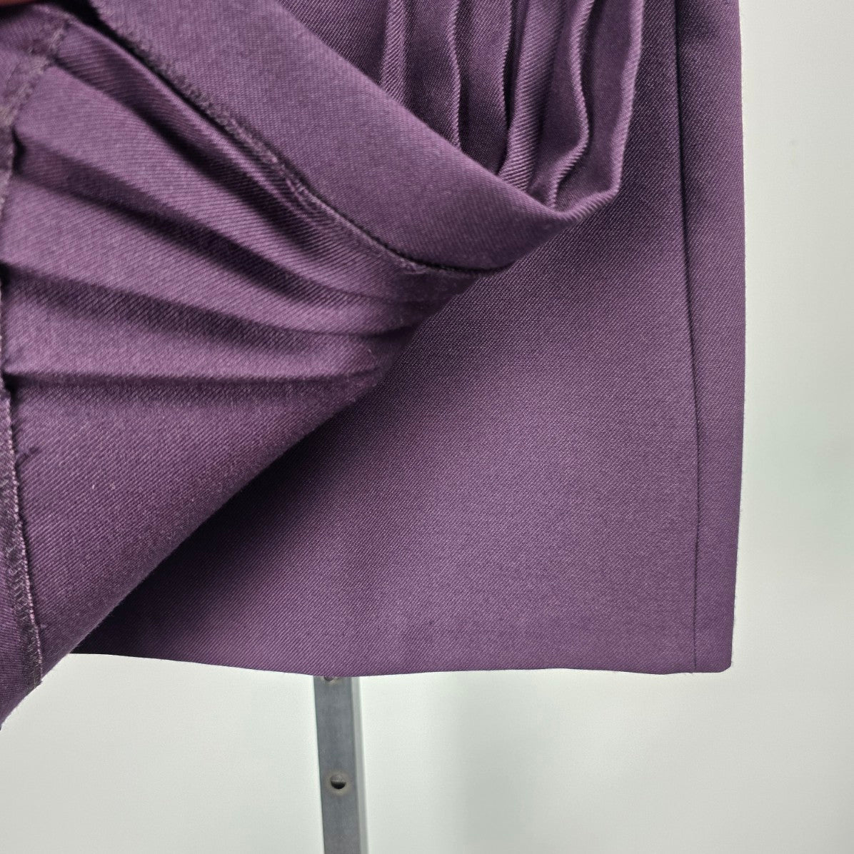 Vintage Koala Wear Purple Wool Pleated Midi Skirt Size 5/6