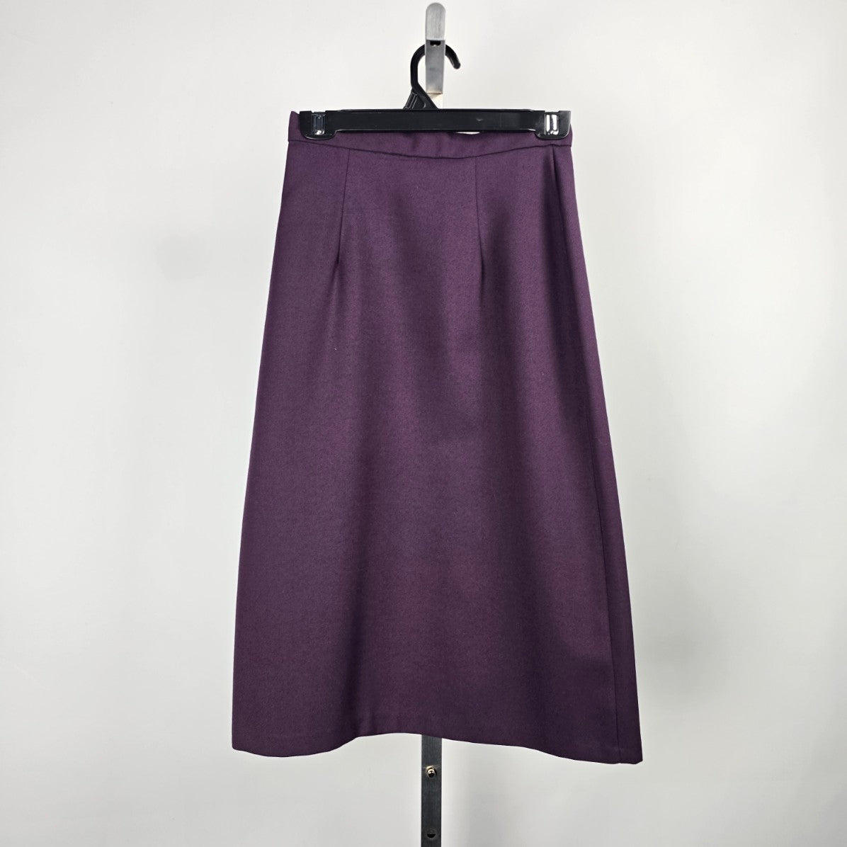 Vintage Koala Wear Purple Wool Pleated Midi Skirt Size 5/6