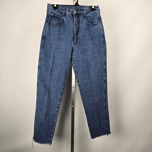 Vintage LA Blues Medium Wash Raw Hem Balloon Denim Jeans Size 34
