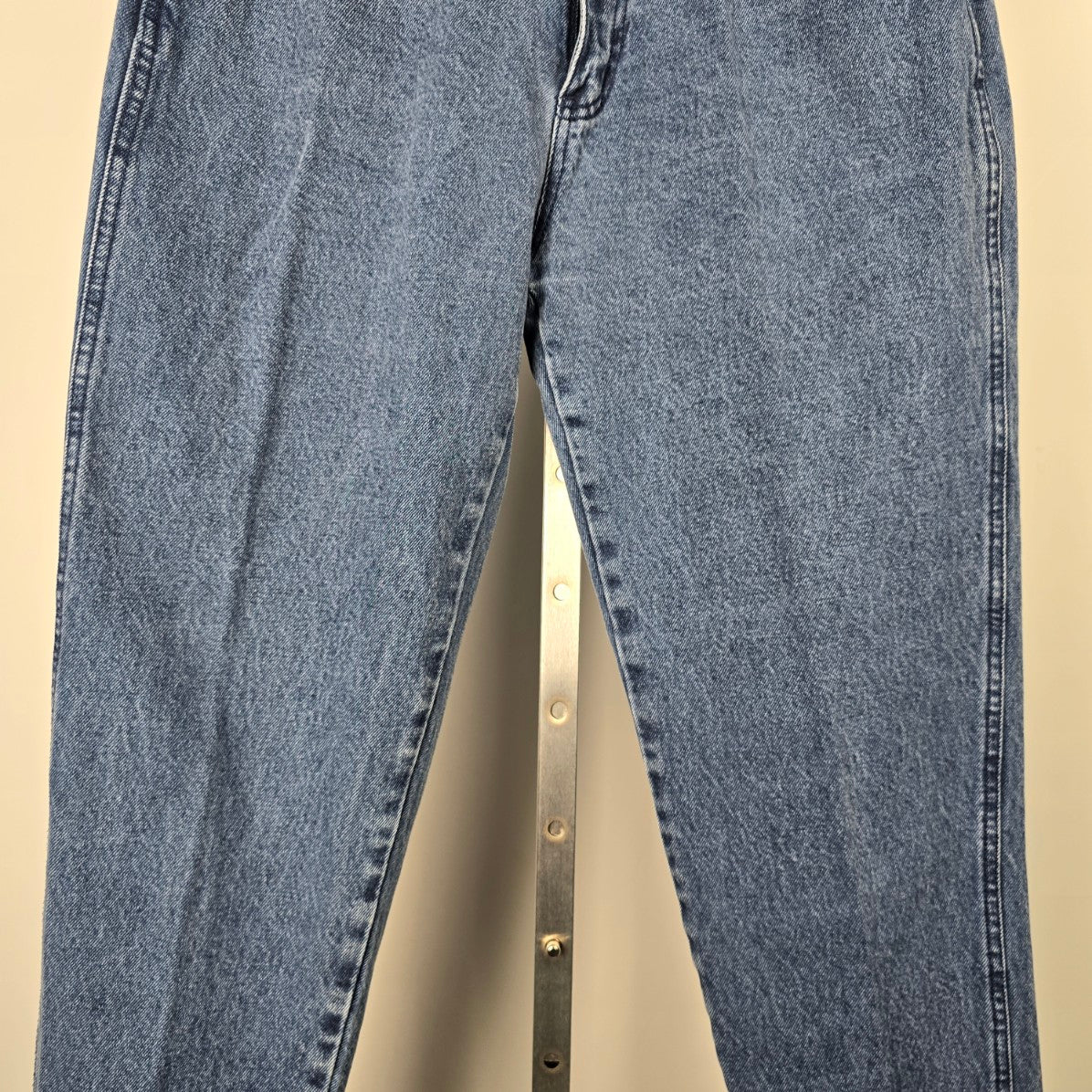 Vintage LA Blues Medium Wash Raw Hem Balloon Denim Jeans Size 34
