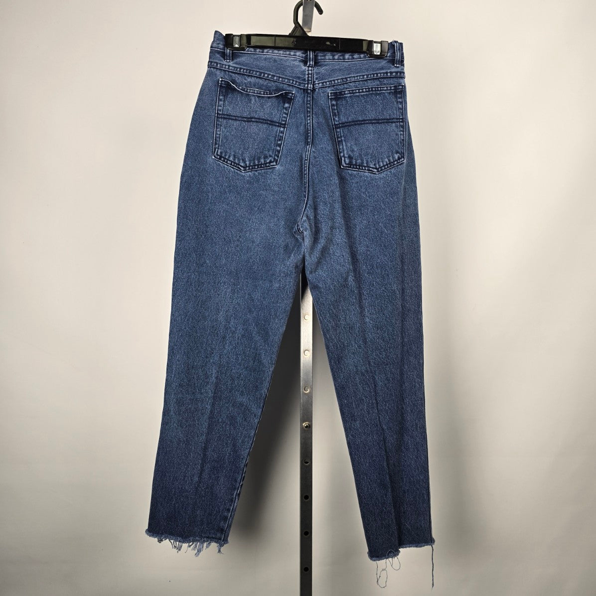 Vintage LA Blues Medium Wash Raw Hem Balloon Denim Jeans Size 34