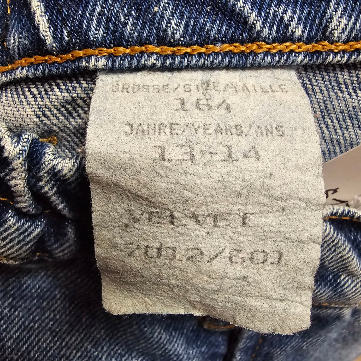 Vintage Lanmann Denim & Brown Suede High Rise Jeans Size S