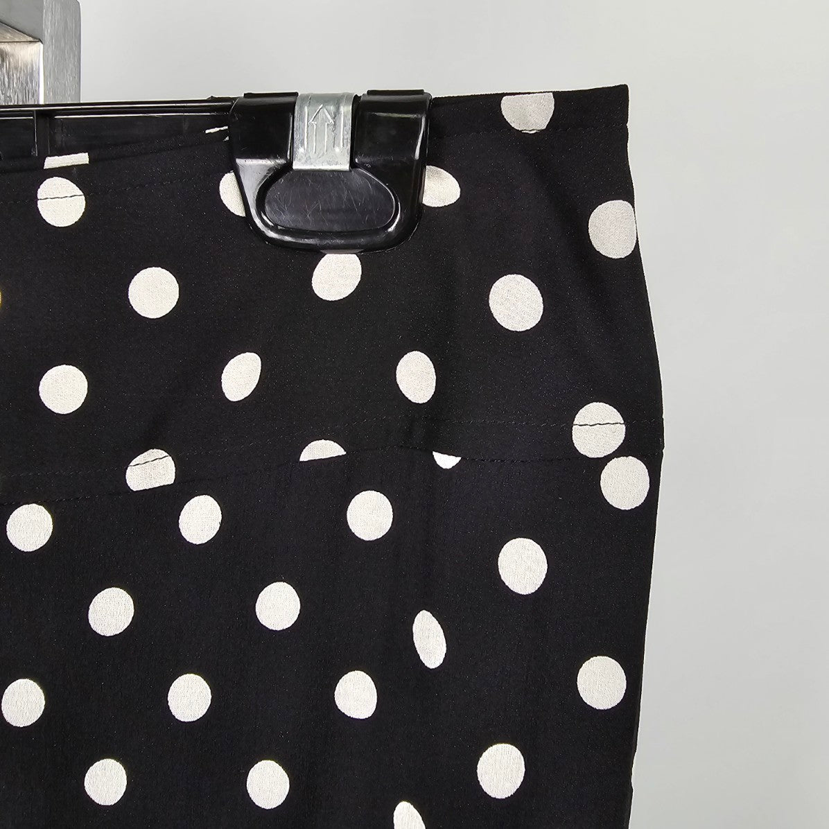 Dolce & Gabbana Skirt Polka Dot Lace Trim Silk Stretch Pencil Skirt Size 12