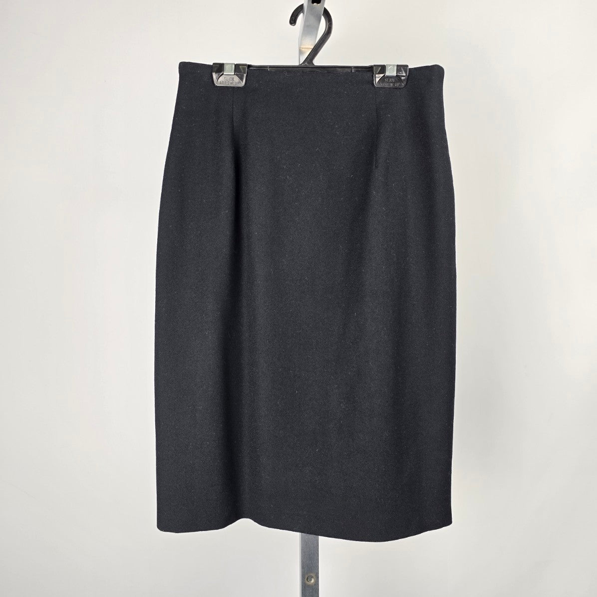 Vintage Evan-Picone Petites Black Wool Knee Length Skirt Size 8