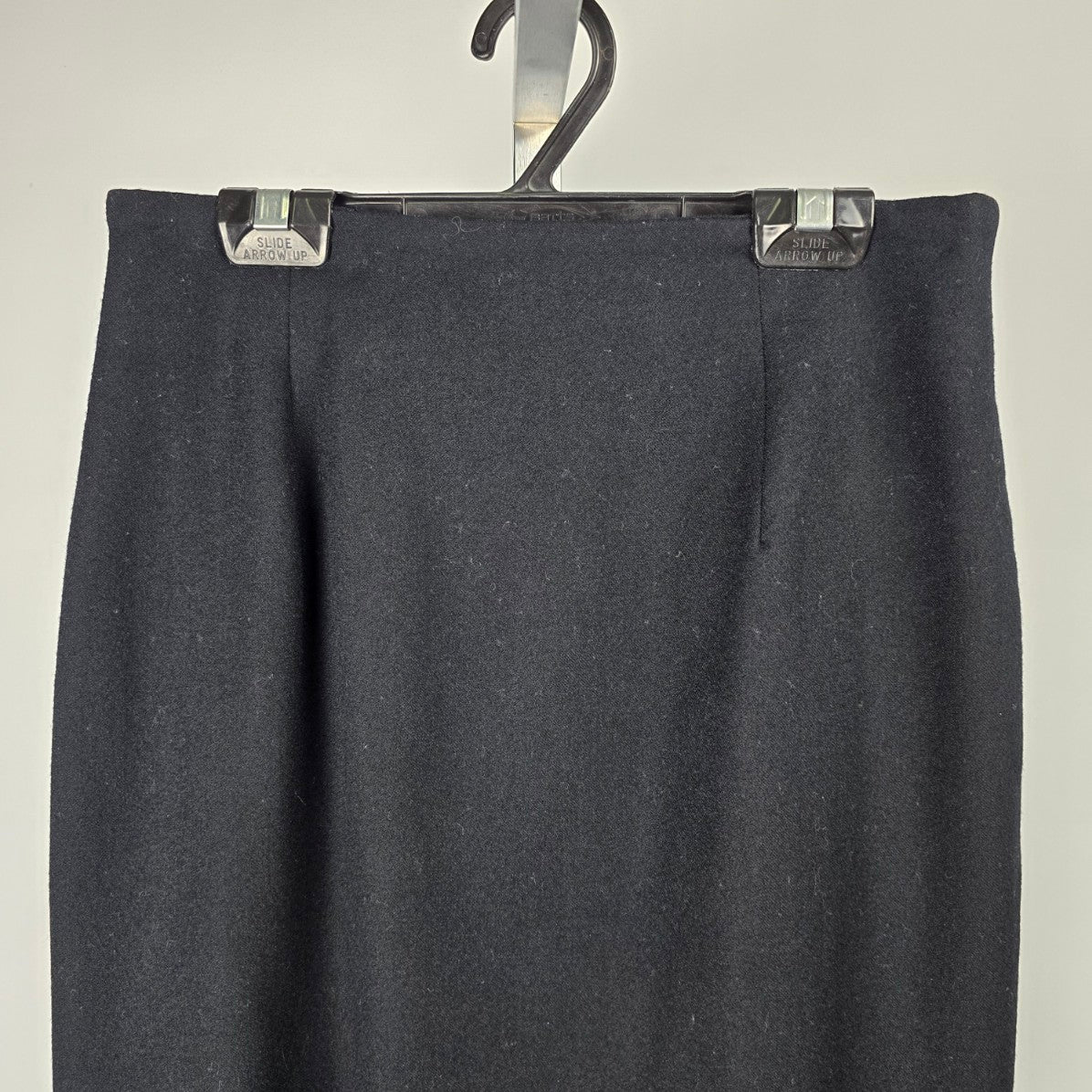 Vintage Evan-Picone Petites Black Wool Knee Length Skirt Size 8