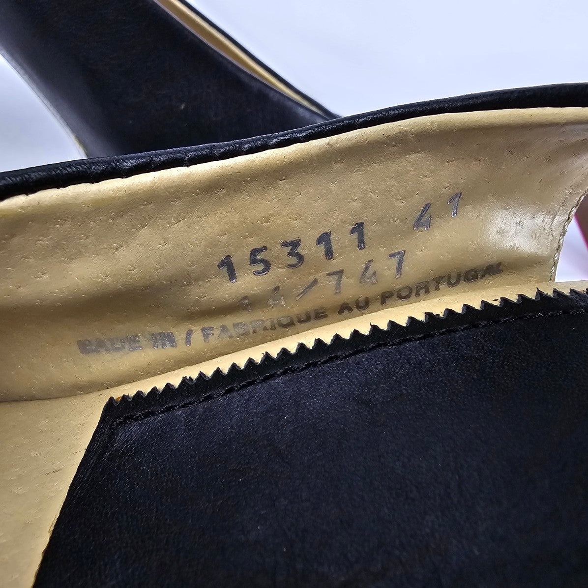 Like Smug by Prophecy Black Leather Sling Back Heels Size 10.5