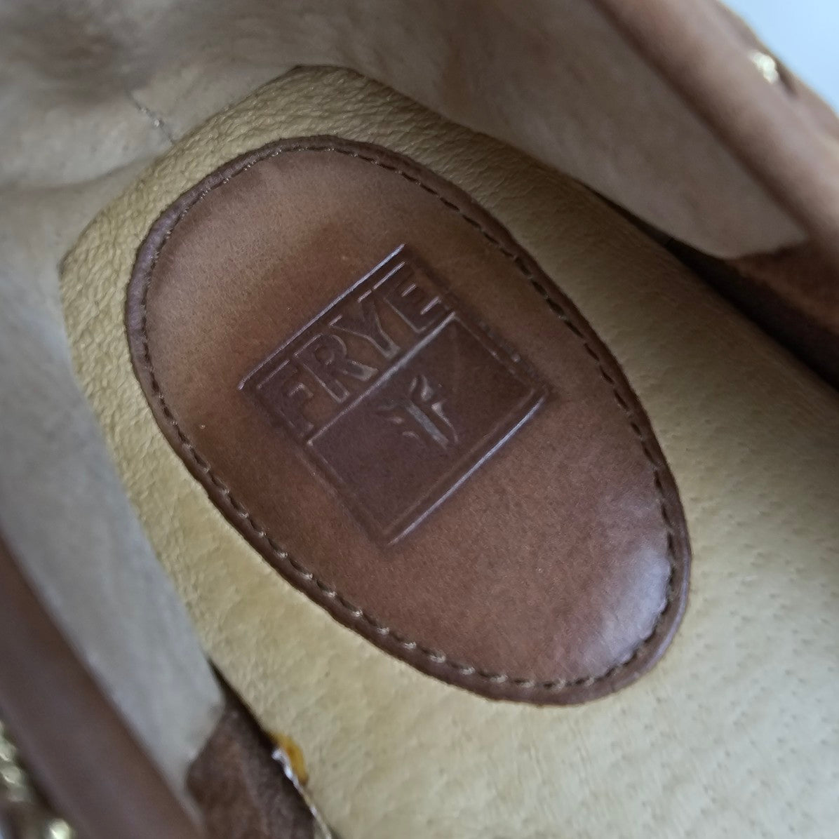 Frye Brown Leather Reagan Braided Lace Up Loafers Size 11