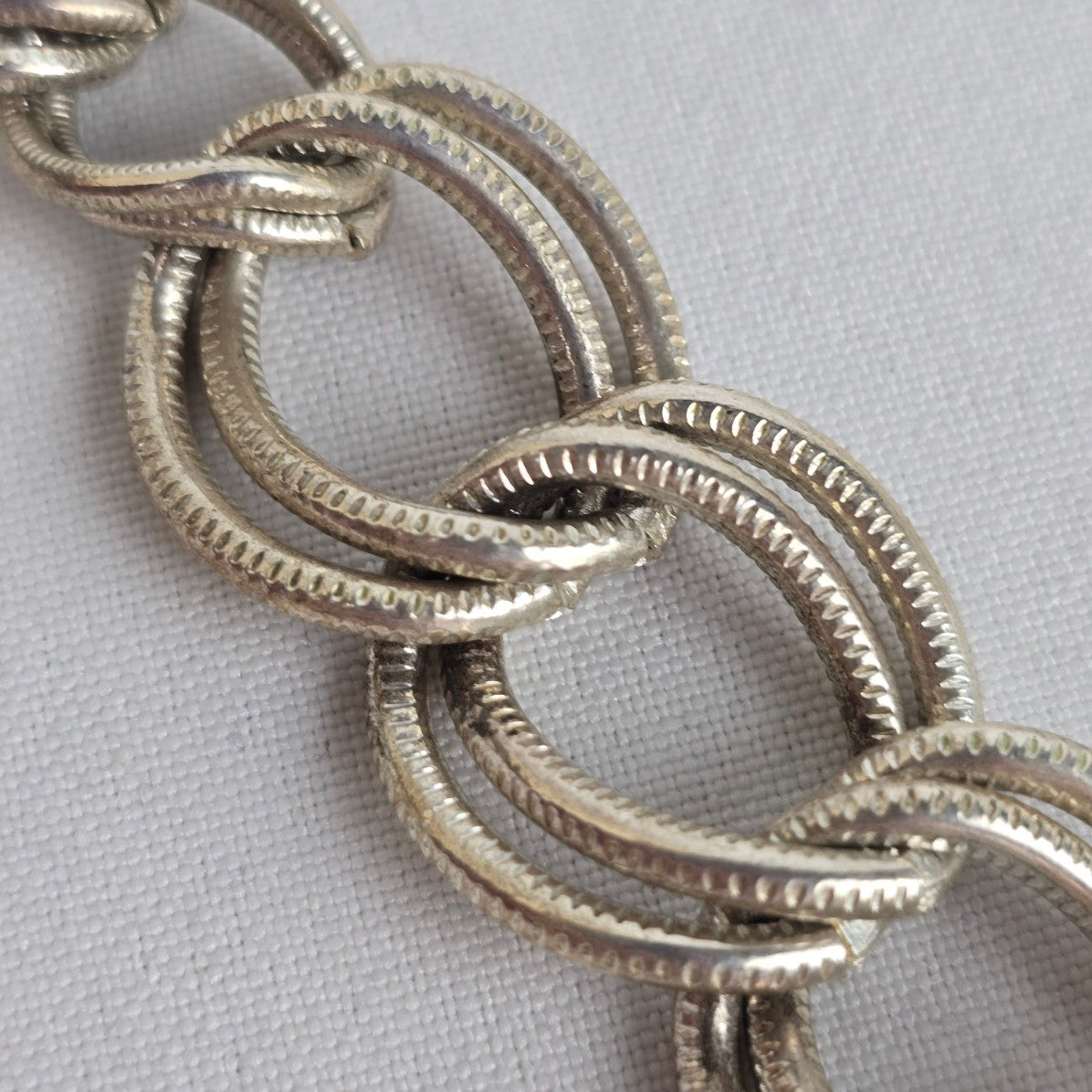 Sterling Glass Wire Beaded Statement Pendant Chain Necklace