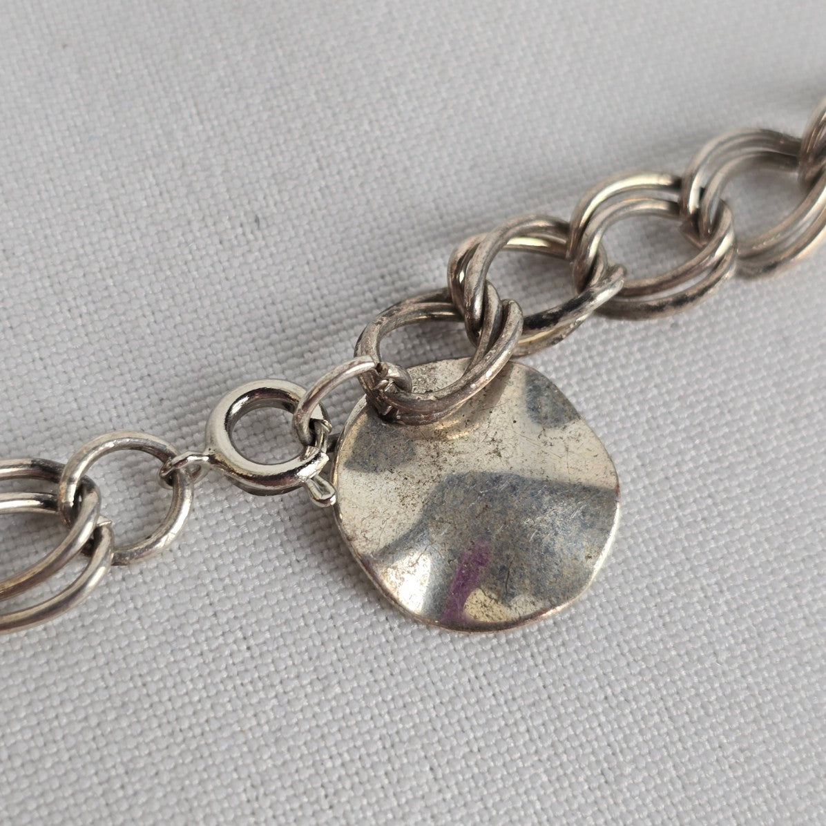 Sterling Glass Wire Beaded Statement Pendant Chain Necklace