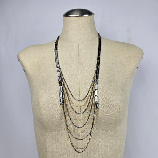 Black & Gold Chain Necklace